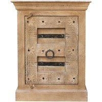 SIT Nachtkommode "Daipur" mit aufwändigen Schnitzereien versehen von SIT