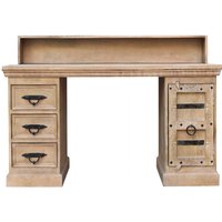 SIT Schreibtisch "Daipur", mit Beschlägen und Schnitzereien von SIT