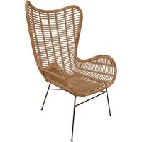 SIT Sessel »RATTAN«, BxHxT: 75 x 113 x 84 cm, rattan/metall - beige von SIT