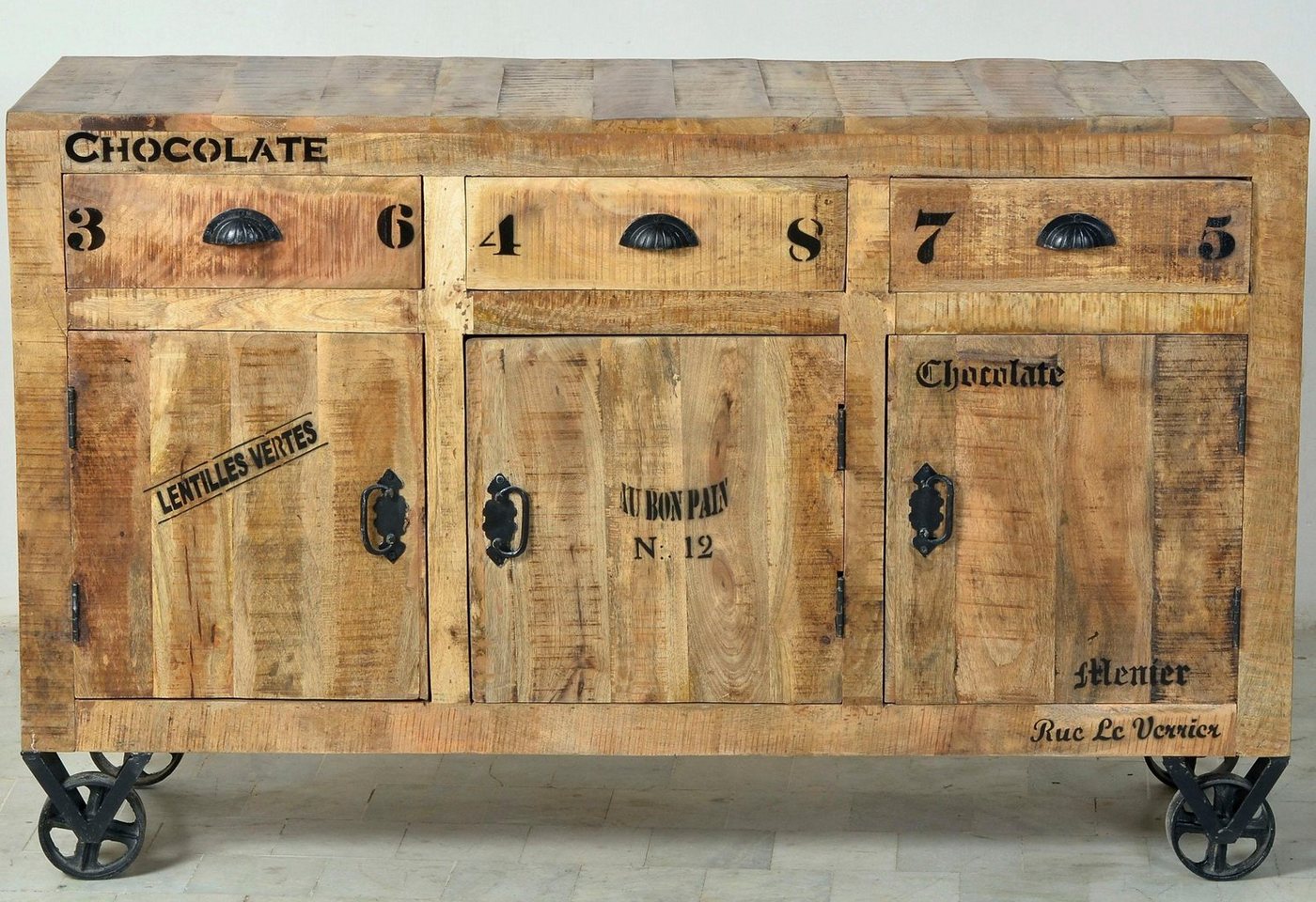 SIT Sideboard Rustic, im Factory Design, Breite 140 cm, Shabby Chic, Vintage von SIT