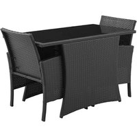 SIT Sitzgruppe, 2 Sessel/2 Sitzkissen/1 Tisch, schwarz von SIT