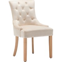 SIT Stuhl, BxH: 56 x 91 cm, Holz/Textil - beige von SIT