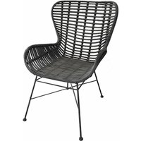 SIT Stuhl »RATTAN«, BxHxT: 60 x 88 x 70 cm, rattan/metall - schwarz von SIT
