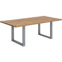 SIT Tisch, HxT: 76 x 100 cm, Holz - braun | silberfarben von SIT