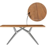 SIT Tisch »TABLES & CO«, HxT: 73 x 100 cm, Holz - braun | silberfarben von SIT