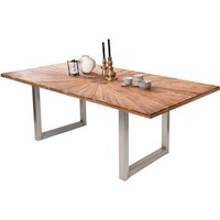 SIT Tisch »TABLES & CO«, HxT: 75 x 90 cm, Holz - braun | silberfarben von SIT
