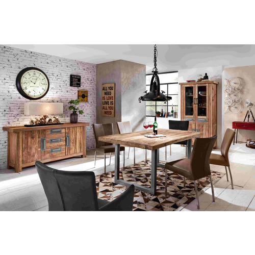 SIT Tisch »TABLES & CO«, HxT: 76 x 100 cm, Holz - braun | silberfarben von SIT