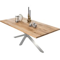 SIT Tisch »TABLES & CO«, HxT: 76 x 100 cm, Holz - braun | silberfarben von SIT