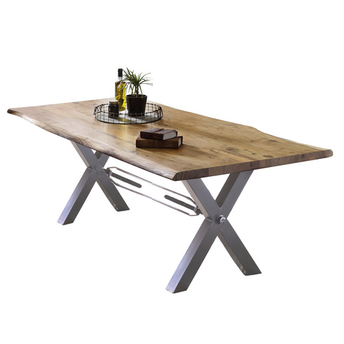 SIT Tisch »TABLES & CO«, HxT: 78 x 100 cm, Holz - braun | silberfarben von SIT