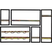 SIT Wandregal »RIVERBOAT«, 2 Fachböden, Holz - bunt von SIT