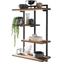 SIT Wandregal "Romanteaka" aus Altholz Teak und Metall, Shabby Chic, Vintage von SIT