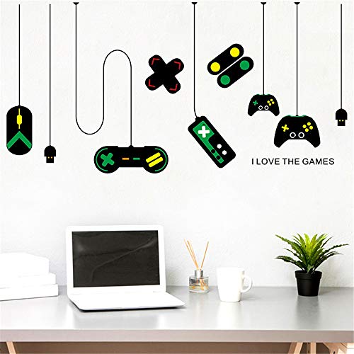 SITAKE Spielzimmer-Dekor, "Gamepad" Jungenzimmer-Dekorationen für Schlafzimmer, Kinder-Wanddekoration und Wandsticker für Spielzimmer, 139 x 80 cm von SITAKE