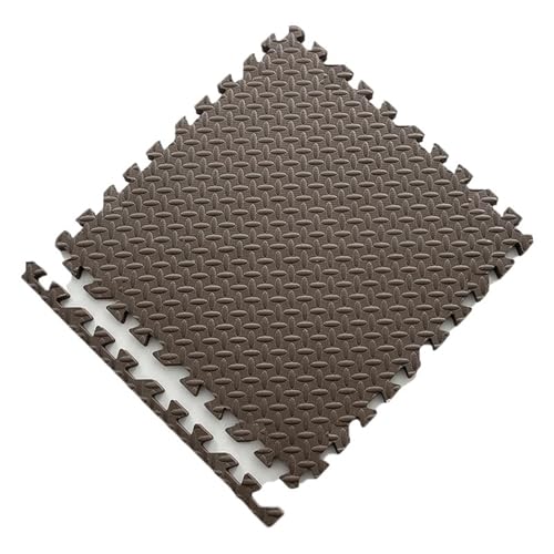 12-teilige/24-teilige Puzzle-Trainingsmatte, ineinandergreifende Schaumstoff-Fitnessmatten, geeignet for das Fitnessstudio zu Hause, Yoga im Freien Suelo Gimnasio(Brown-24pcs) von SITBXO