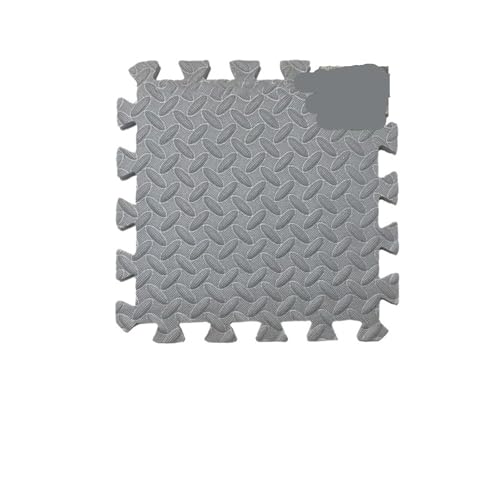 12-teilige/24-teilige Puzzle-Trainingsmatte, ineinandergreifende Schaumstoff-Fitnessmatten, geeignet for das Fitnessstudio zu Hause, Yoga im Freien Suelo Gimnasio(Grey-12pcs) von SITBXO