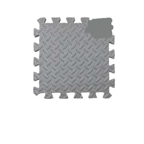12-teilige/24-teilige Puzzle-Trainingsmatte, ineinandergreifende Schaumstoff-Fitnessmatten, geeignet for das Fitnessstudio zu Hause, Yoga im Freien Suelo Gimnasio(Grey-24pcs) von SITBXO