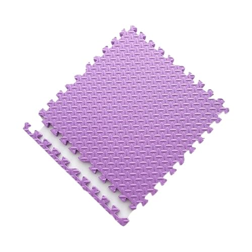 12-teilige/24-teilige Puzzle-Trainingsmatte, ineinandergreifende Schaumstoff-Fitnessmatten, geeignet for das Fitnessstudio zu Hause, Yoga im Freien Suelo Gimnasio(Purple-12pcs) von SITBXO