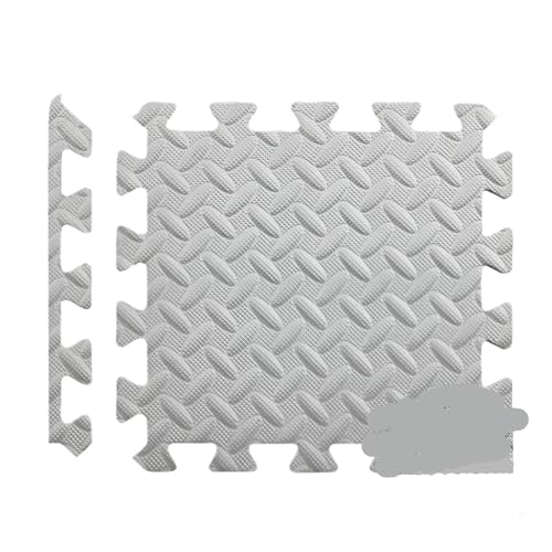 12Pcs Gym Puzzle Übung Boden Matte Schaum Spielen Ineinander Greifen Boden Matte for Home Workout Suelo Gimnasio(Grey) von SITBXO