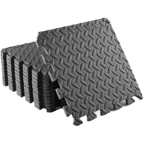 16-teilige Puzzle-Fitnessmatte, Sportmatten, ineinandergreifende Eva-Schaumstoff-Bodenfliesen, Matte for Fitnessgeräte, Bodenmatte for Yoga Suelo Gimnasio von SITBXO