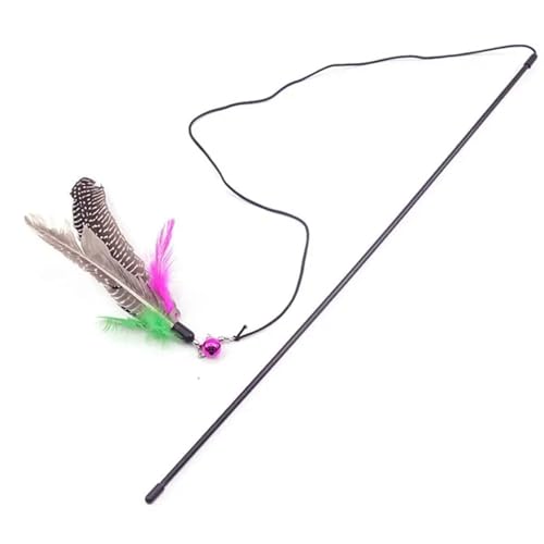 1PC Bunte Feder Katze Teaser Zauberstab Spielzeug for Haustier liefert künstliche Design for Katzen Spielen Katzenspielzeug von SITBXO