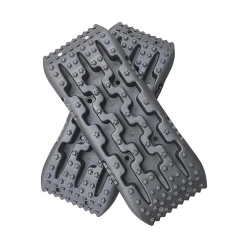 2 stück 70 cm Auto Traktion Bord Notfall Mini-Größe Tracks Matte for Off-Road Sand Schlamm Schnee Traktionsmatten(Black) von SITBXO