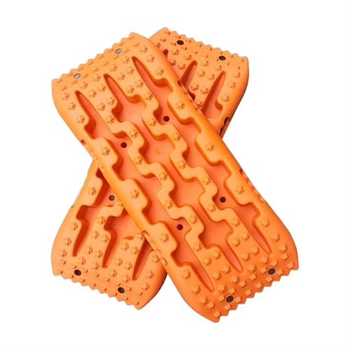 2 stück 70 cm Auto Traktion Bord Notfall Mini-Größe Tracks Matte for Off-Road Sand Schlamm Schnee Traktionsmatten(Orange) von SITBXO