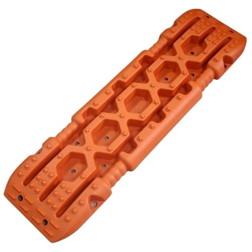 2 stück Stärke PP 105 cm Auto Off Road Zubehör Traktion Boards Schiene 4x4 Notfall Werkzeug Schnee SandMud Traktionsmatten(Orange 1pcs) von SITBXO