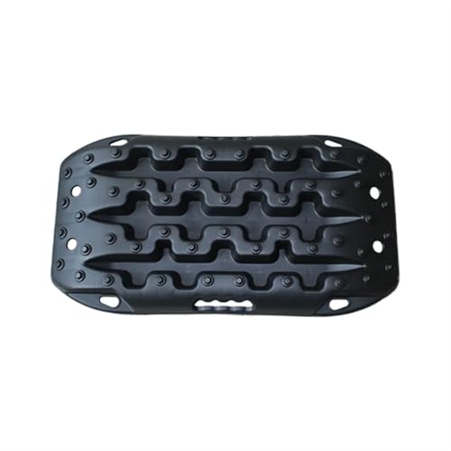 2PC 58cm Auto Traktion Boards Notfall Mini-Größe Tracks Matte for Off-Road Sand Schlamm Wohnmobil Traktionsmatten(Black) von SITBXO