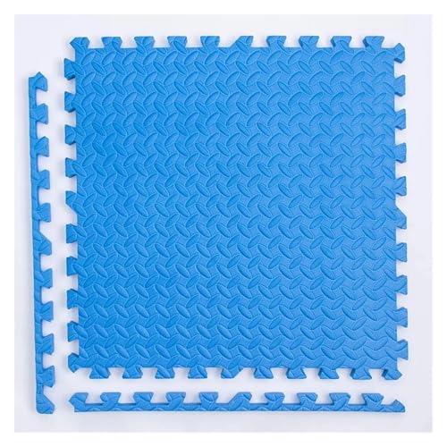 4~20-teilige Puzzle-Fitnessmatte, ineinandergreifende Eva-Schaumstoff-Bodenfliesen for das Heim-Fitnessstudio Suelo Gimnasio(Blue-30x30cm,4PCS) von SITBXO