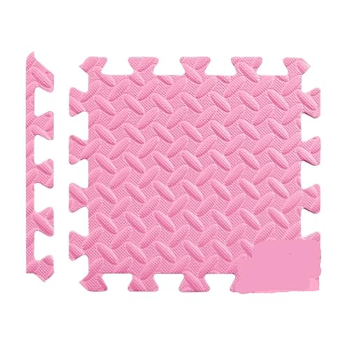 4~20-teilige Puzzle-Fitnessmatte, ineinandergreifende Eva-Schaumstoff-Bodenfliesen for das Heim-Fitnessstudio Suelo Gimnasio(Pink-30x30cm,4PCS) von SITBXO
