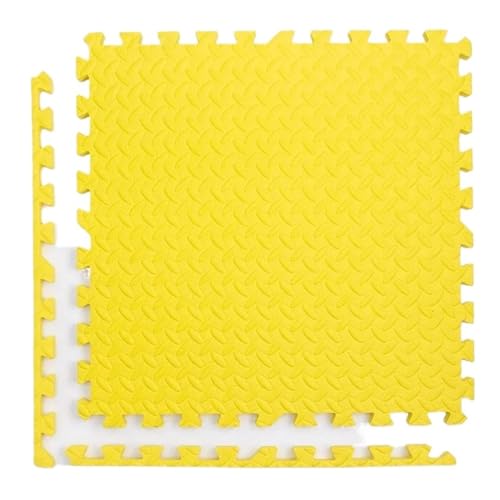 4~20-teilige Puzzle-Fitnessmatte, ineinandergreifende Eva-Schaumstoff-Bodenfliesen for das Heim-Fitnessstudio Suelo Gimnasio(Yellow-30x30cm,8PCS) von SITBXO