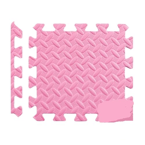 4~24 Stück Eva-Schaumstoffmatte, Gymnastik-Puzzle-Übungsbodenmatte, Schaumstoff-Spiel-Ineinander greifende Bodenmatte for das Heimtraining Suelo Gimnasio(Pink,12 Pcs) von SITBXO