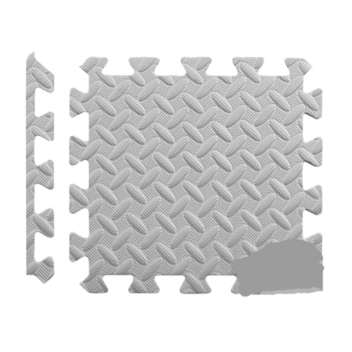 4~24 Stück Eva-Schaumstoffmatte, Heimteppich, Fitnessstudio, Puzzle, Übungsbodenmatte, ineinandergreifende Bodenmatte for das Heimtraining Suelo Gimnasio(Grey-30x30cm,24PCS) von SITBXO