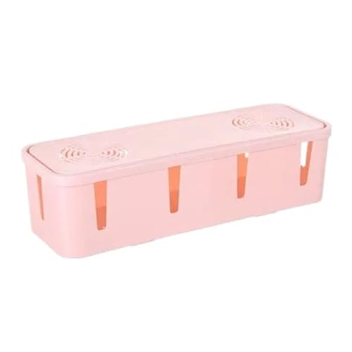 Kabelaufbewahrungsbox, Steckdosen-Organizer, Drahtmanagement, Netzwerkleitungs-Aufbewahrungskoffer, Sicherheits-Home-Room-Container Kabelmanagementbox(Pink) von SITBXO