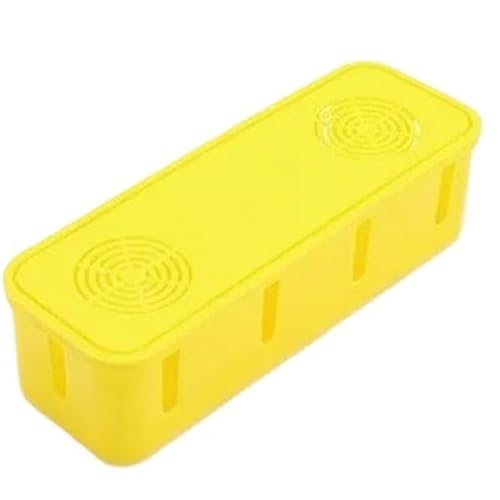 Kabelaufbewahrungsbox, Steckdosen-Organizer, Drahtmanagement, Netzwerkleitungs-Aufbewahrungskoffer, Sicherheits-Home-Room-Container Kabelmanagementbox(Yellow) von SITBXO