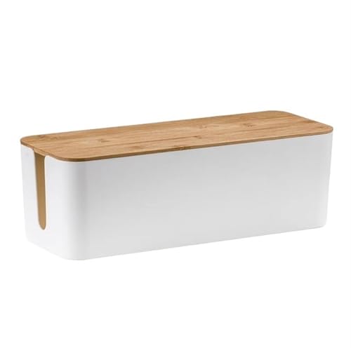 Kabelaufbewahrungsbox, Steckdosenleistengehäuse, Holz, Stromleitungsmanagement-Organizer, staubdicht, Ladegerätbuchse, Netzwerkleitungs-Aufbewahrungsbehälter Kabelmanagementbox(Style05) von SITBXO
