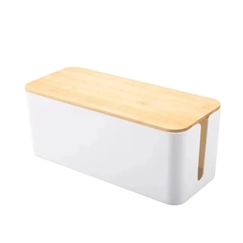 Kabelaufbewahrungsbox, Stromplatine, Kabelboxen, Buchse, Datenkabel, Anschlussdose, Kunststoff-Aufbewahrungsbox Kabelmanagementbox(White,M) von SITBXO