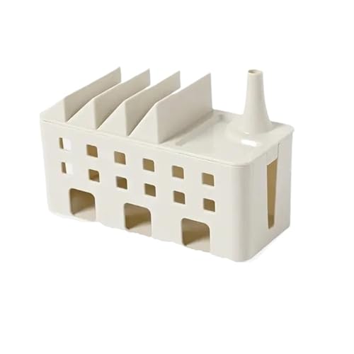 Kabelaufbewahrungsbox, Stromplatine, Kabelmanagement, Steckdosenleiste, Kabelgehäuse, Staubschutz, Ladegerät, Steckdosen-Organizer, Netzwerkbehälter Kabelmanagementbox(WHITE) von SITBXO