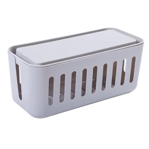 Kabelaufbewahrungsbox, ausgehöhlte Steckdosenleiste, Kabelgehäuse, Home-Desktop-Organizer, Kabelbehälter, Ladegerät-Buchsenmanagement Kabelmanagementbox(7) von SITBXO