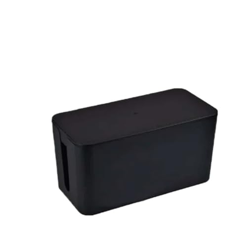 Kabelaufbewahrungsbox Desktop-Steckdosenleisten-Aufbewahrungsbox Staubdichte Steckdosen-Aufbewahrungsbox Home Wire Case Kabelmanagement Kabel-Organizer Kabelmanagementbox(Black-m) von SITBXO