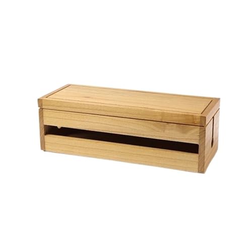 Kabelmanagement-Aufbewahrungsbox, Kabel-Organizer, Kabel-Versteck, Ladegerät-Aufbewahrungsabdeckung, Power Stripe, Überspannungsschutz, Home-Office-Dekor Kabelmanagementbox(Light Brown) von SITBXO