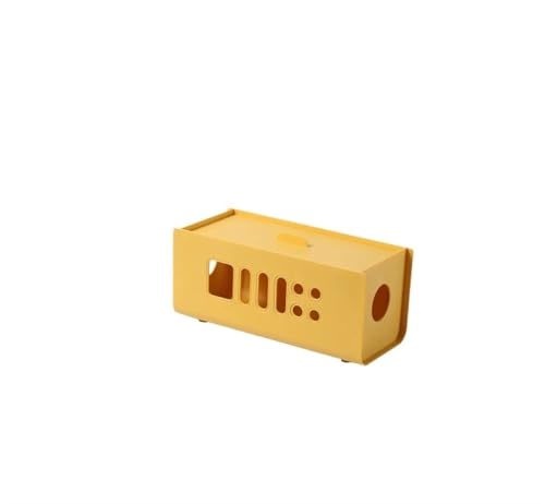 Kabelmanagement-Box, Desktop-Board-Speicherreihe, Netzkabel-Aufbewahrungsbox, Haushaltsgegenstände, Kabel-Organizer-Halter Kabelmanagementbox(Yellow) von SITBXO