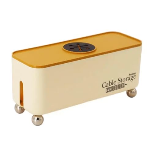 Kabelmanagement-Box, Verlängerungskabel-Organizer for Powers Stripe Protector, Drahtmanagement-Concealer, Abdeckung, Hider Kabelmanagementbox(Orange Lid) von SITBXO