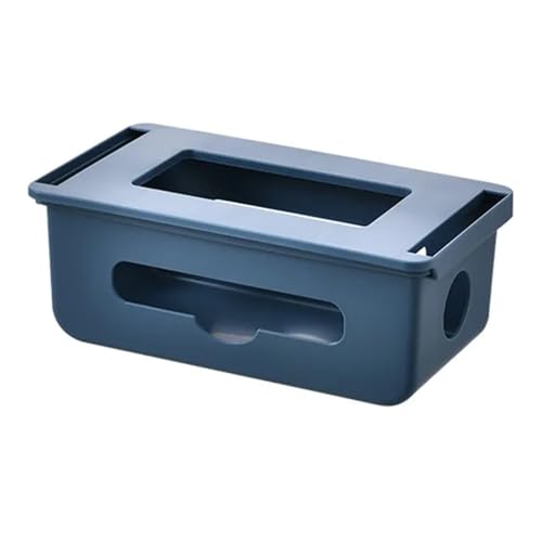 Kabelmanagementbox, Aufbewahrungsbox for Steckdosenleisten, unter dem Schreibtisch, versteckter Organizer for den, Home-Office Kabelmanagementbox(Blue) von SITBXO