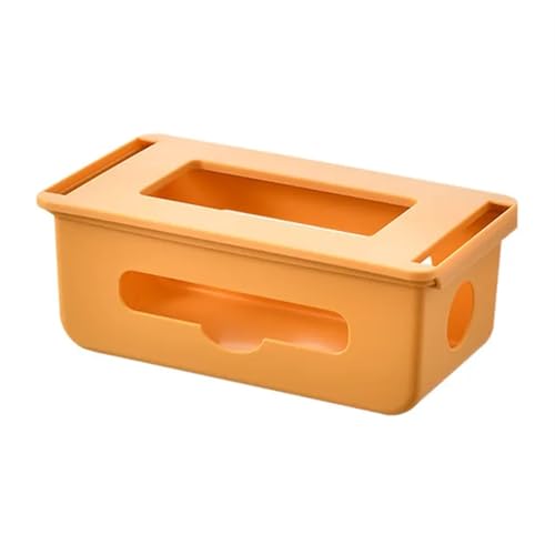 Kabelmanagementbox, Aufbewahrungsbox for Steckdosenleisten, unter dem Schreibtisch, versteckter Organizer for den, Home-Office Kabelmanagementbox(Orange) von SITBXO