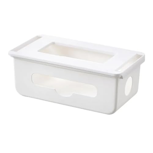 Kabelmanagementbox, Aufbewahrungsbox for Steckdosenleisten, unter dem Schreibtisch, versteckter Organizer for den, Home-Office Kabelmanagementbox(WHITE) von SITBXO