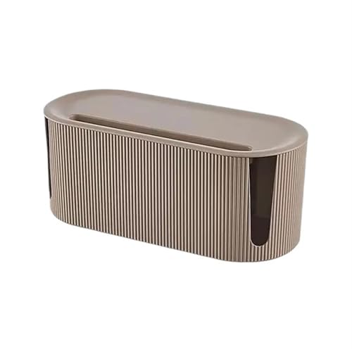 Ladekabel-Multihahnhalter, Steckdosenleiste, Steckdose mit großer Kapazität, Schreibtisch-Aufbewahrungshalter, Office Home Organizer Kabelmanagementbox(Brown) von SITBXO