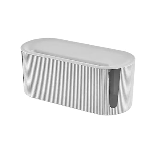 Ladekabel-Multihahnhalter, Steckdosenleiste, Steckdose mit großer Kapazität, Schreibtisch-Aufbewahrungshalter, Office Home Organizer Kabelmanagementbox(White) von SITBXO
