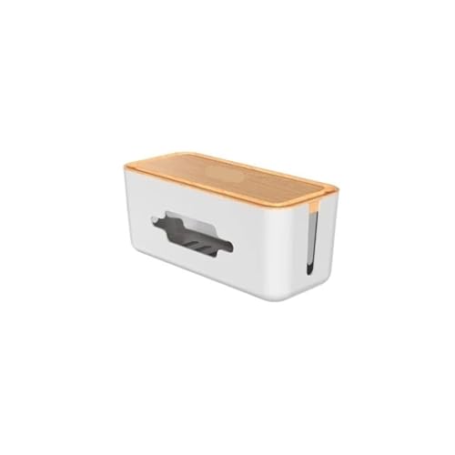 Organisationsbox for Steckdosenleisten-Management-Organizer, staubdichter Schutz for Steckdosen-Netzwerk-Organizer-Halter Kabelmanagementbox(Light wood small) von SITBXO
