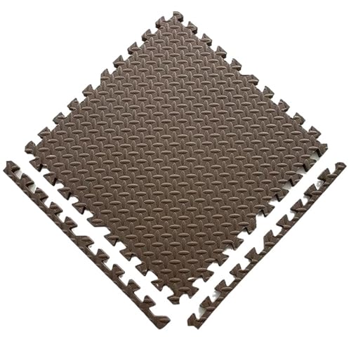 Puzzle Übung Sport Gym Matte Schutz Eva Boden Matten Yoga Fitness Workout Schaum Boden Matte Suelo Gimnasio(Brown,8Pcs) von SITBXO