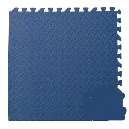 Puzzle Übungsmatte 12pcs ineinander greifende Schaum-Turnmatten Eva Foam Bodenfliesen for Turnhallen-Ausrüstung Suelo Gimnasio(Blue) von SITBXO